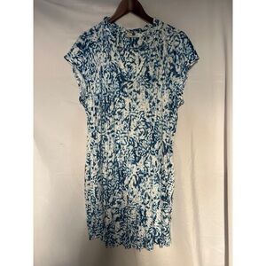 NZT Blue and White Patterned Women's Dress